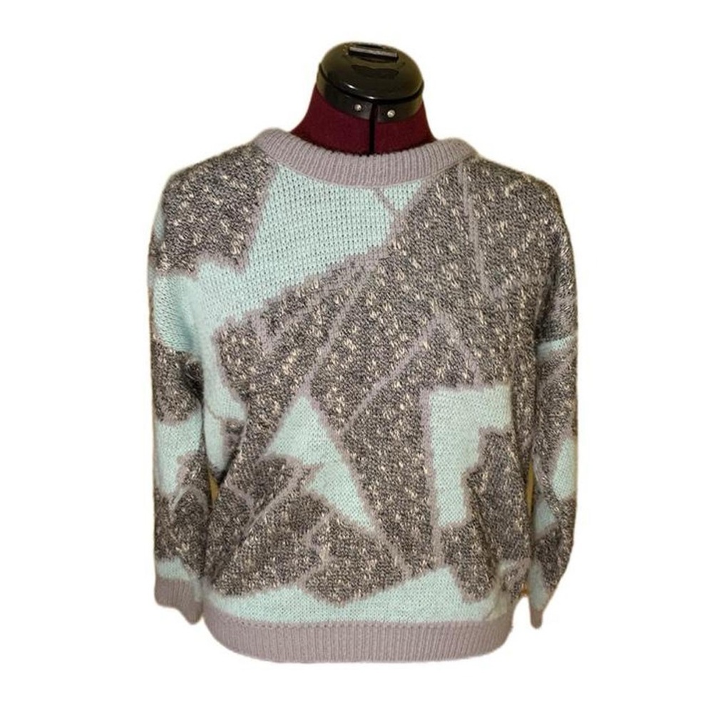 Vintage 80s geometric sweater brand adele